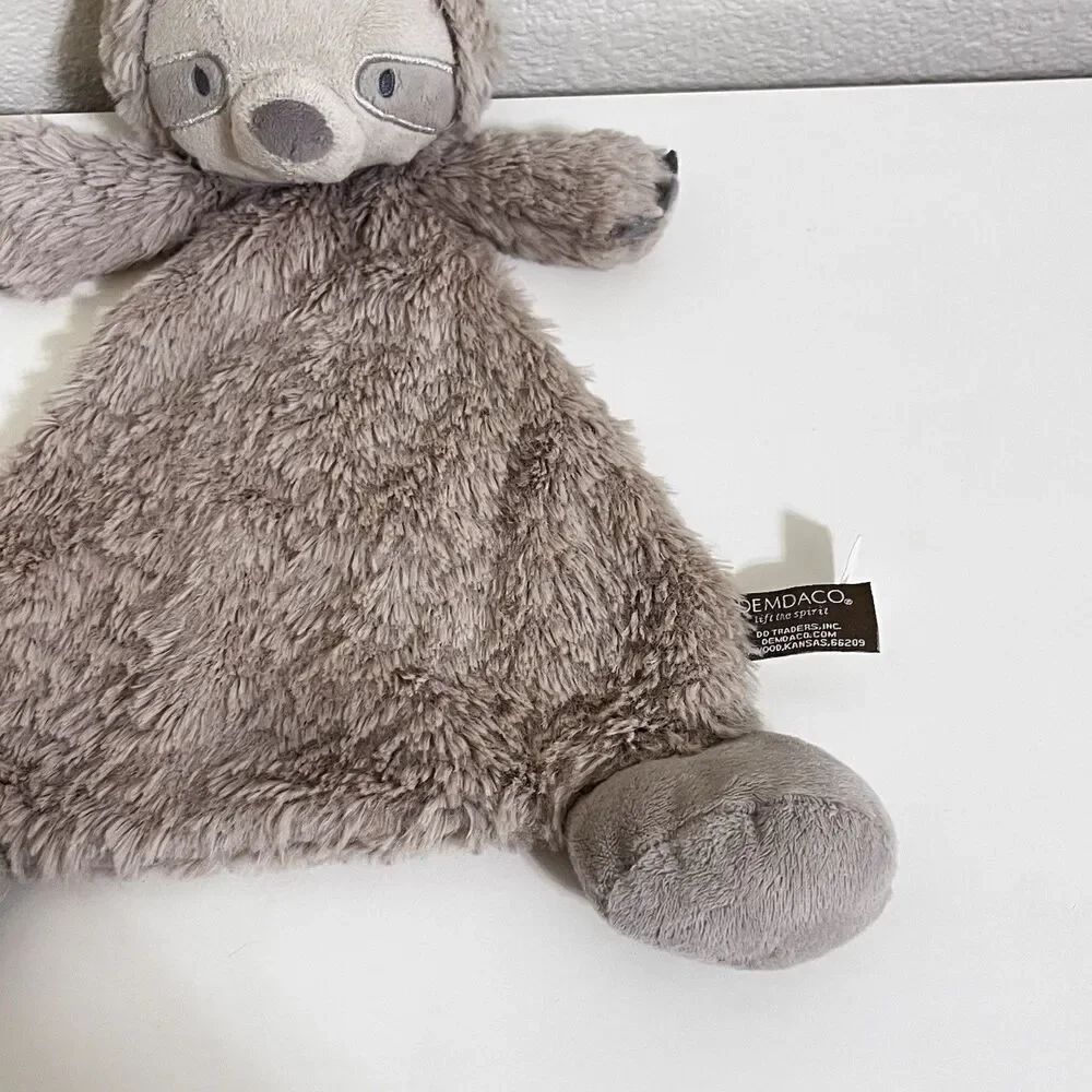 Demdaco Sloth Flat Security Blanket Rattle Lovey Lovie Plush 2019
